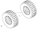 Wheels Tires Diagram and Parts List for PR627ES 96192003803 - 2012-08 Poulan Snow Blower