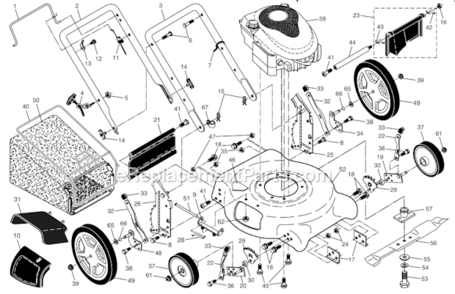 Part Location Diagram of 169708X479 Poulan Lower Handle