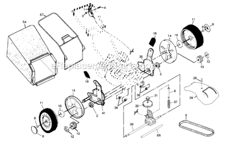 Page B Diagram and Parts List for PR675Y21CHB  Poulan Lawn Mower