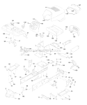 Chassis And Enclosures Diagram and Parts List for PRGT25H48A 2002 Poulan Lawn Tractor