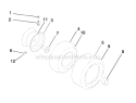 Wheels  Tires Diagram and Parts List for PRGT25H48A 2002 Poulan Lawn Tractor