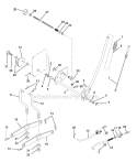 Mower Lift Diagram and Parts List for PRK17H42STB  Poulan Lawn Tractor