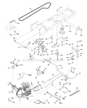 Drive Diagram and Parts List for PRK17H42STB  Poulan Lawn Tractor