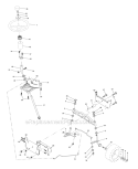 Steering Assembly Diagram and Parts List for PRK17H42STB  Poulan Lawn Tractor