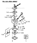 Page B Diagram and Parts List for PT112  Poulan Trimmer
