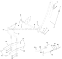 Mower Lift Diagram and Parts List for PXT12538 96016002200 Poulan Lawn Tractor
