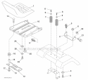 Seat Diagram and Parts List for PXT175G42  Poulan Lawn Tractor