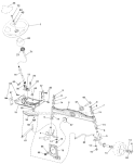 Steering Assembly Diagram and Parts List for PXT195G42 96046002202 Poulan Lawn Tractor