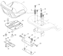 Seat Assembly Diagram and Parts List for PXT195G42 96046002202 Poulan Lawn Tractor