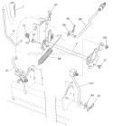 Mower Lift Diagram and Parts List for PXT195G42 96046002202 Poulan Lawn Tractor