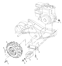 Mainframe, Right Side Diagram and Parts List for RJ500C 1999 and Before Poulan Tiller