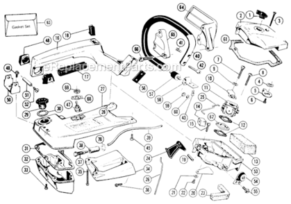 Page B Diagram and Parts List for S25CVA  Poulan Chainsaw