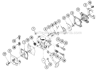 Page D Diagram and Parts List for S25CVA  Poulan Chainsaw