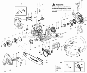 Page B Diagram and Parts List for SM4518AVX  Poulan Chainsaw