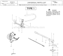 Page A Diagram and Parts List for U4000C Type 1 Poulan Edger