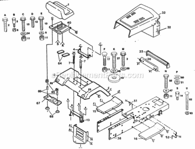 Page C Diagram and Parts List for XC1120B  Poulan Lawn Tractor