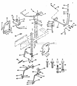 Page D Diagram and Parts List for XC1120B  Poulan Lawn Tractor