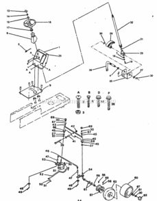 Page F Diagram and Parts List for XC1120B  Poulan Lawn Tractor