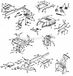 Page B Diagram and Parts List for XEG1182HAR  Poulan Lawn Tractor