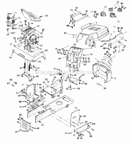 Page C Diagram and Parts List for XEL1122AR  Poulan Lawn Tractor