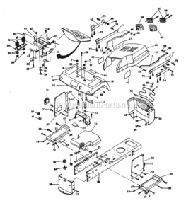 Page A Diagram and Parts List for XEY1142AR  Poulan Lawn Tractor