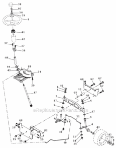 Part Location Diagram of 19113812 Poulan Washer 11/32 Id X 2-3/8 Od X 12 Ga.