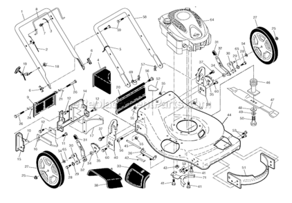 Part Location Diagram of 174719 Poulan Bolt, Shoulder