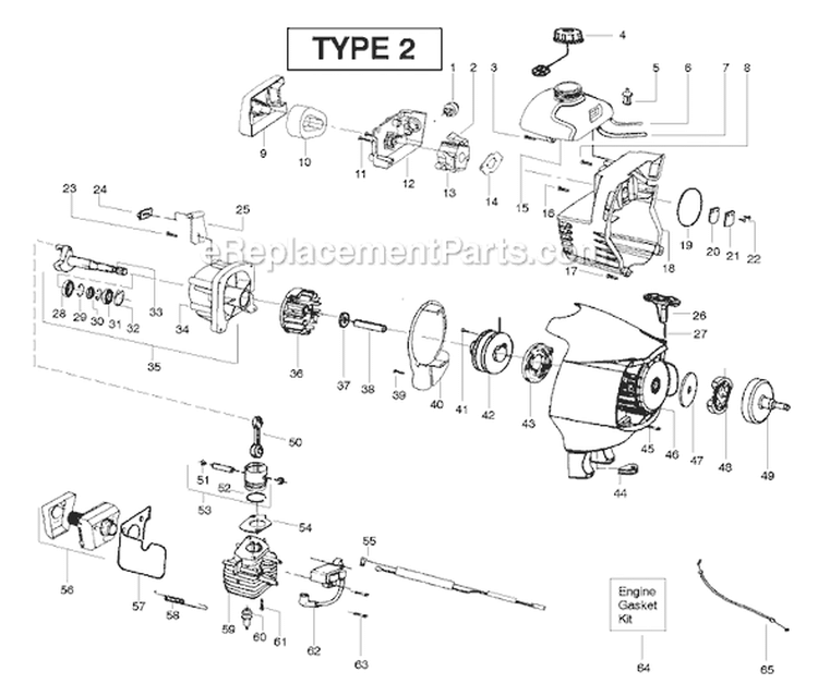 Page A Diagram and Parts List for SM132LE Type 2 Poulan Trimmer