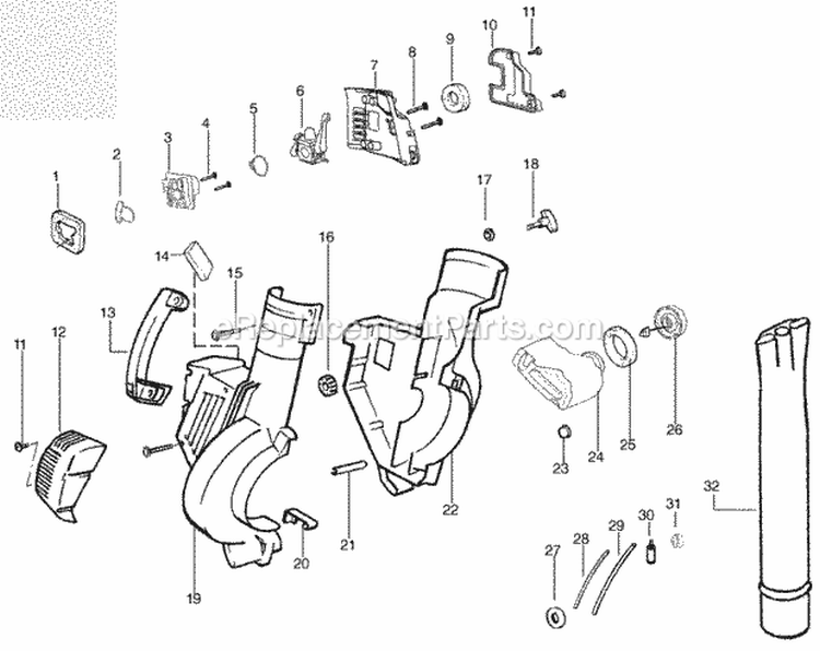 Page A Diagram and Parts List for SM400 Type2 Poulan Leaf Blower / Vacuum