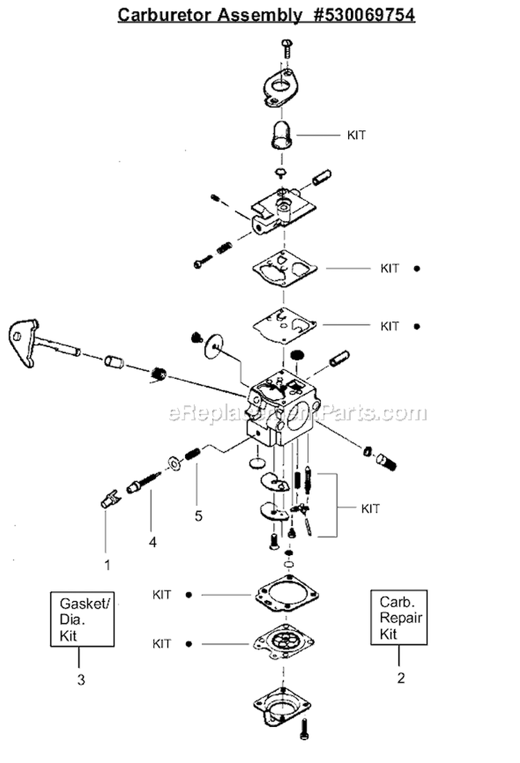 Page C Diagram and Parts List for TE450  Poulan Trimmer