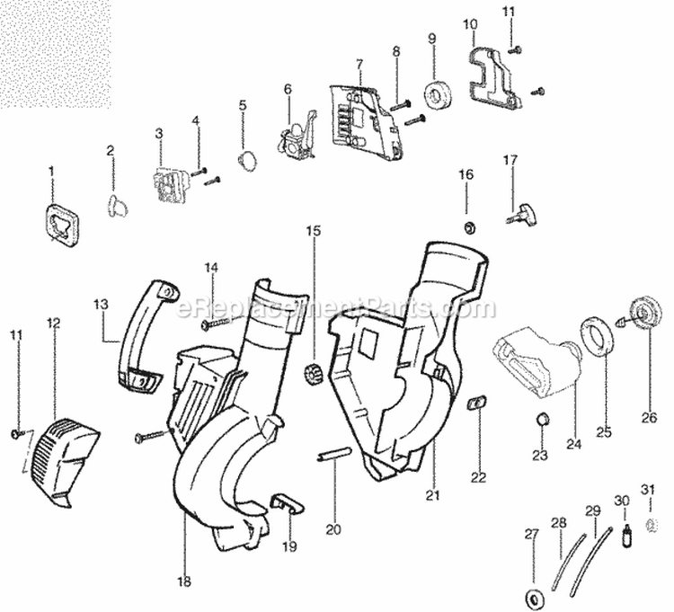 Page A Diagram and Parts List for WT200 Type2 Poulan Leaf Blower / Vacuum