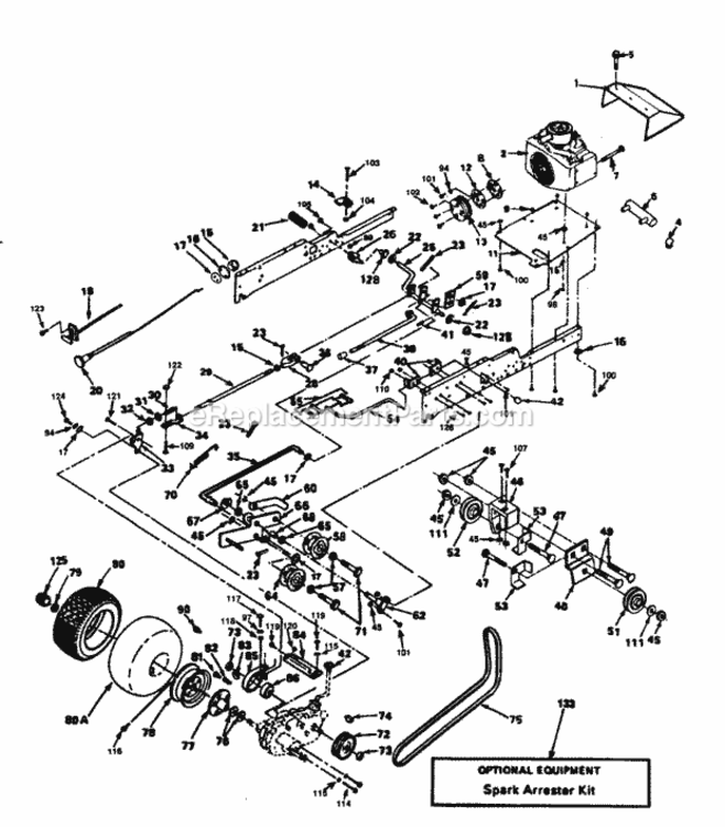 Page C Diagram and Parts List for XEG1182HAR  Poulan Lawn Tractor