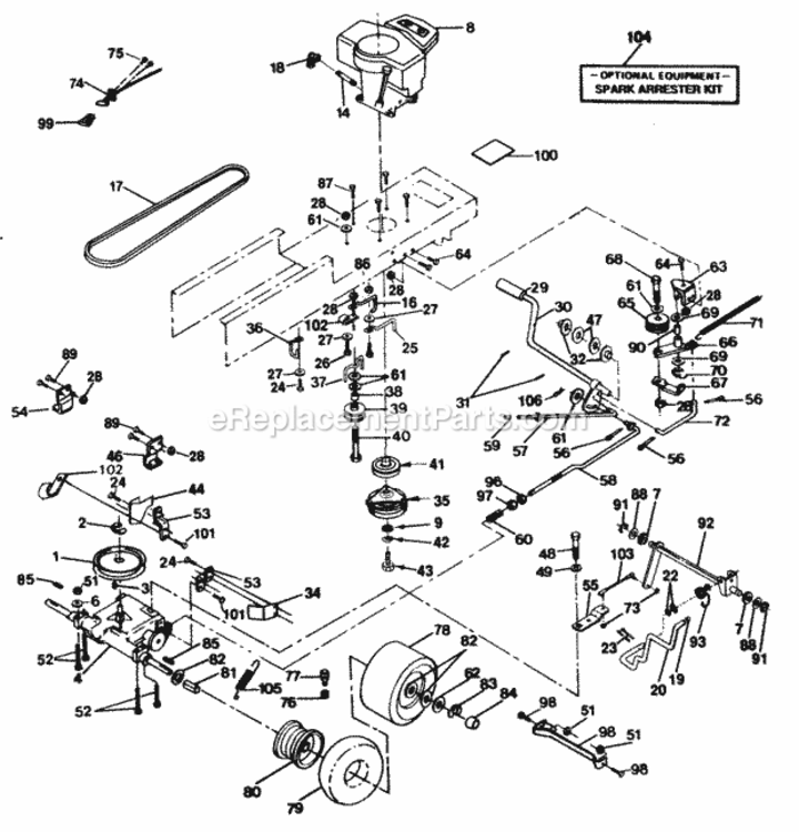 Page B Diagram and Parts List for XEG1182VAR  Poulan Lawn Tractor