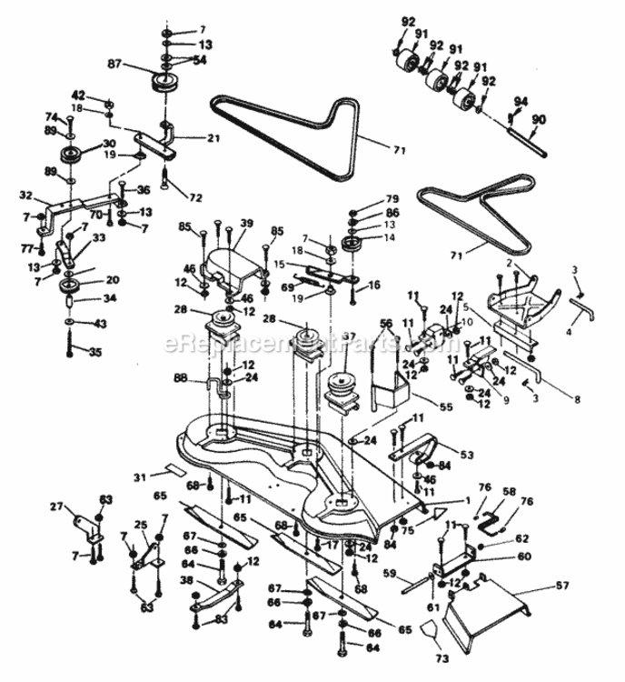 Page E Diagram and Parts List for XEG1182VAR  Poulan Lawn Tractor