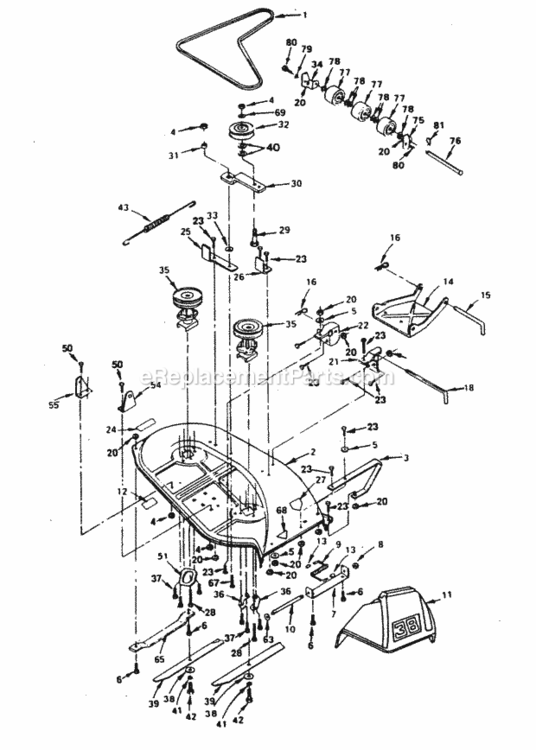 Page D Diagram and Parts List for XEL1122AR  Poulan Lawn Tractor