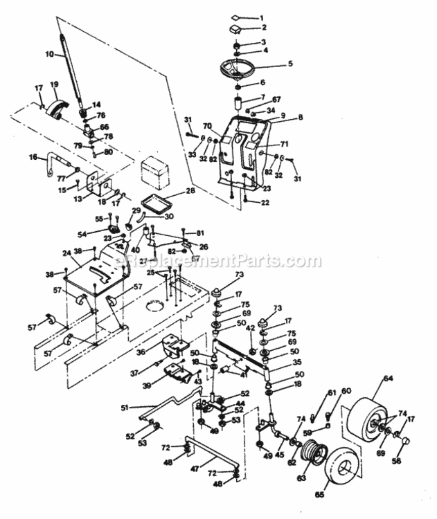 Page F Diagram and Parts List for XEY1142AR  Poulan Lawn Tractor