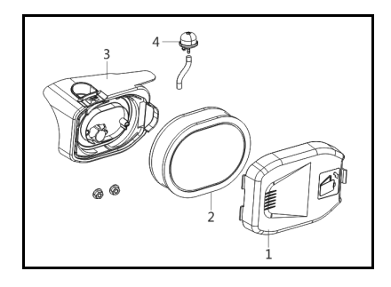 Air Filter Diagram and Parts List for PFTT142  Powermate Tiller
