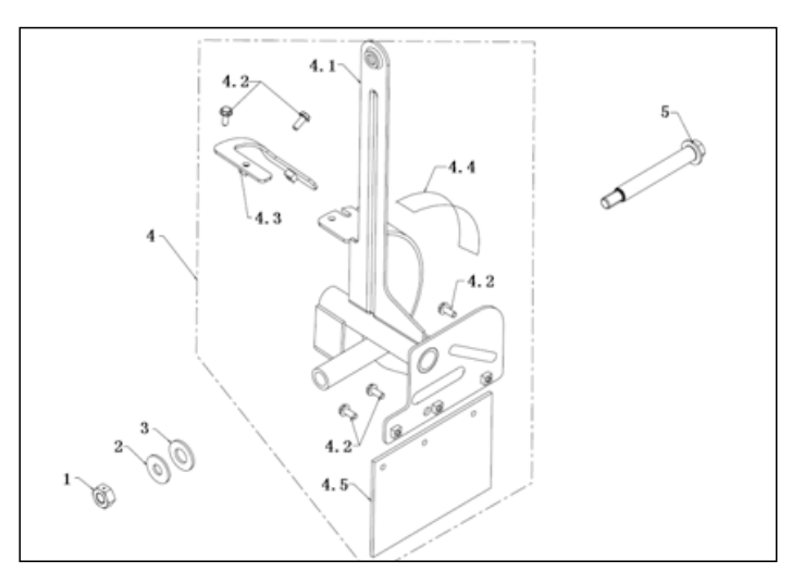 Quill Arm Assembly Diagram and Parts List for P-WLE-1639  Powermate Edger
