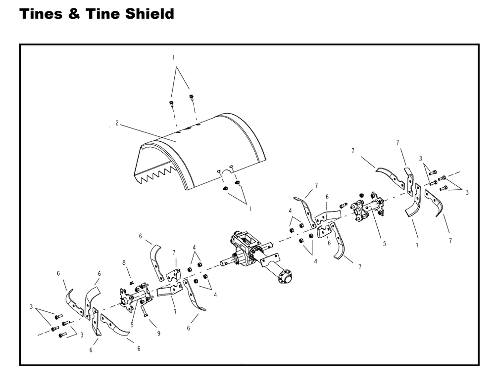 Section_4 Diagram and Parts List for PRTT212  Powermate Tiller