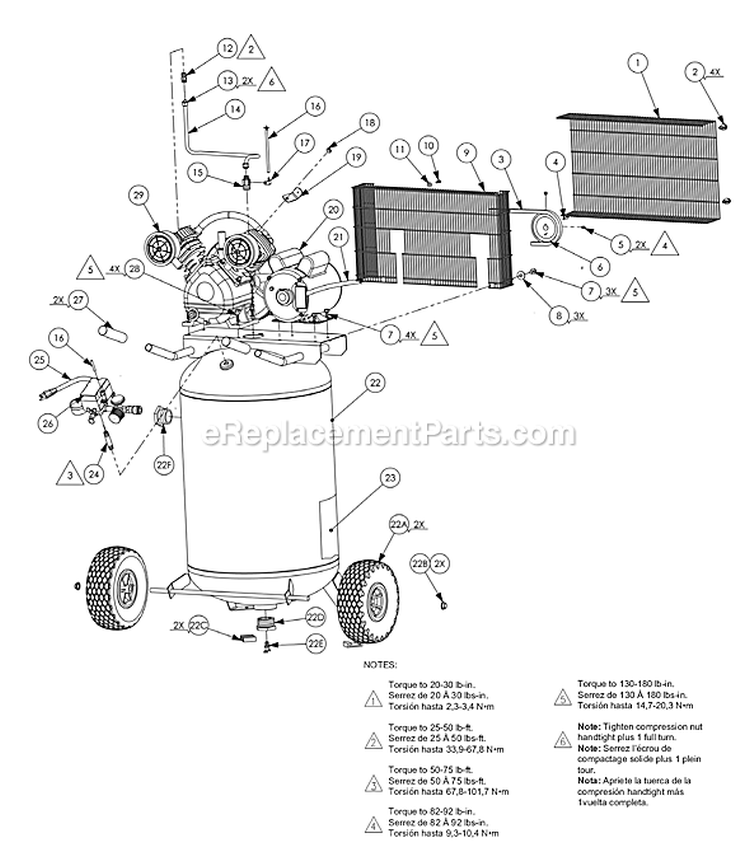 Page A Diagram and Parts List for 215921  Powermate Compressor