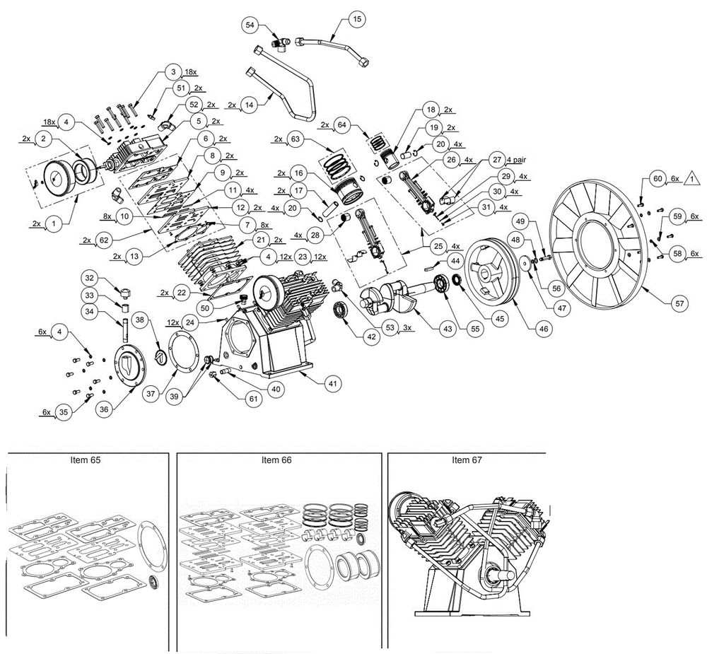 Section_2 Diagram and Parts List for H9919910  Powermate Compressor