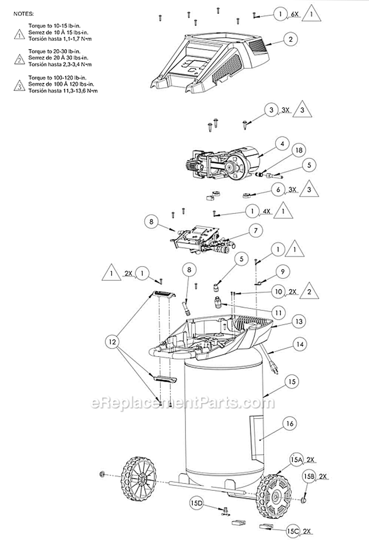Page A Diagram and Parts List for 241345  Powermate Compressor