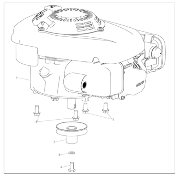 Engine  Top Level Assembly Diagram and Parts List for P-WFT-16022  Powermate Hedge Trimmer