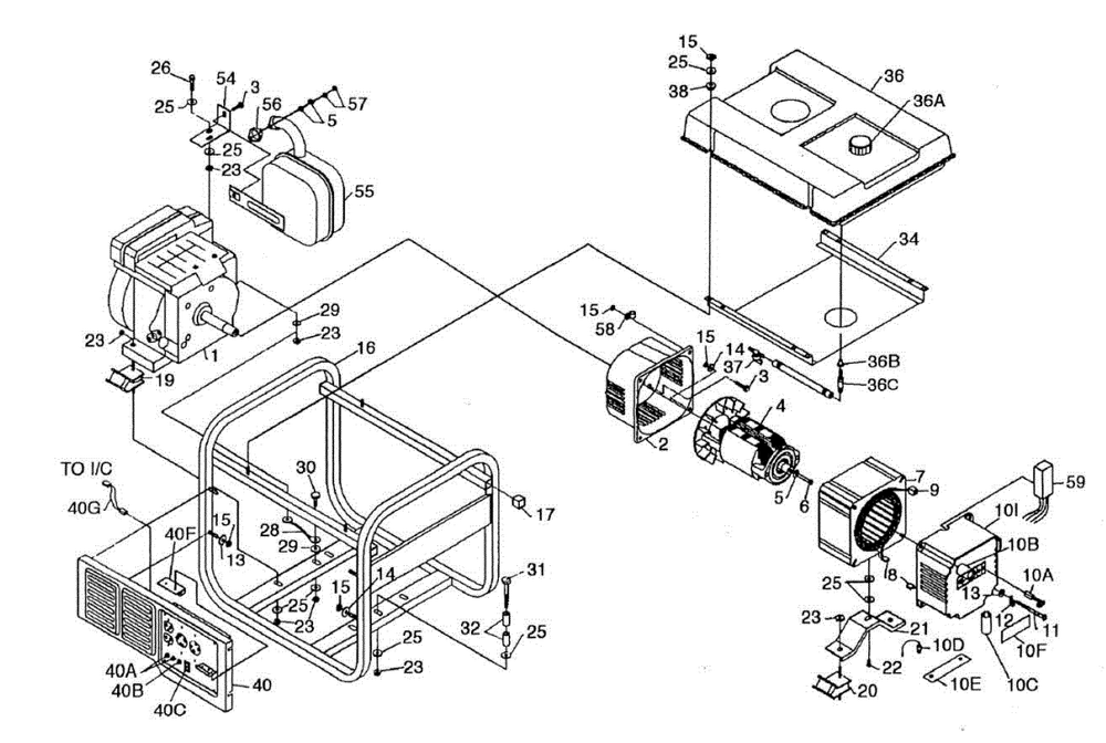Section_1 Diagram and Parts List for PC047460301  Powermate Generator
