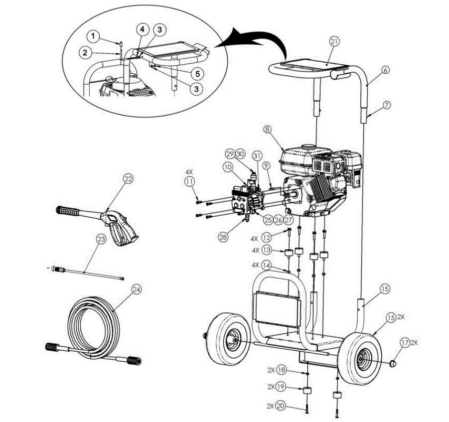 Section_1 Diagram and Parts List for PW0872600  Powermate Generator