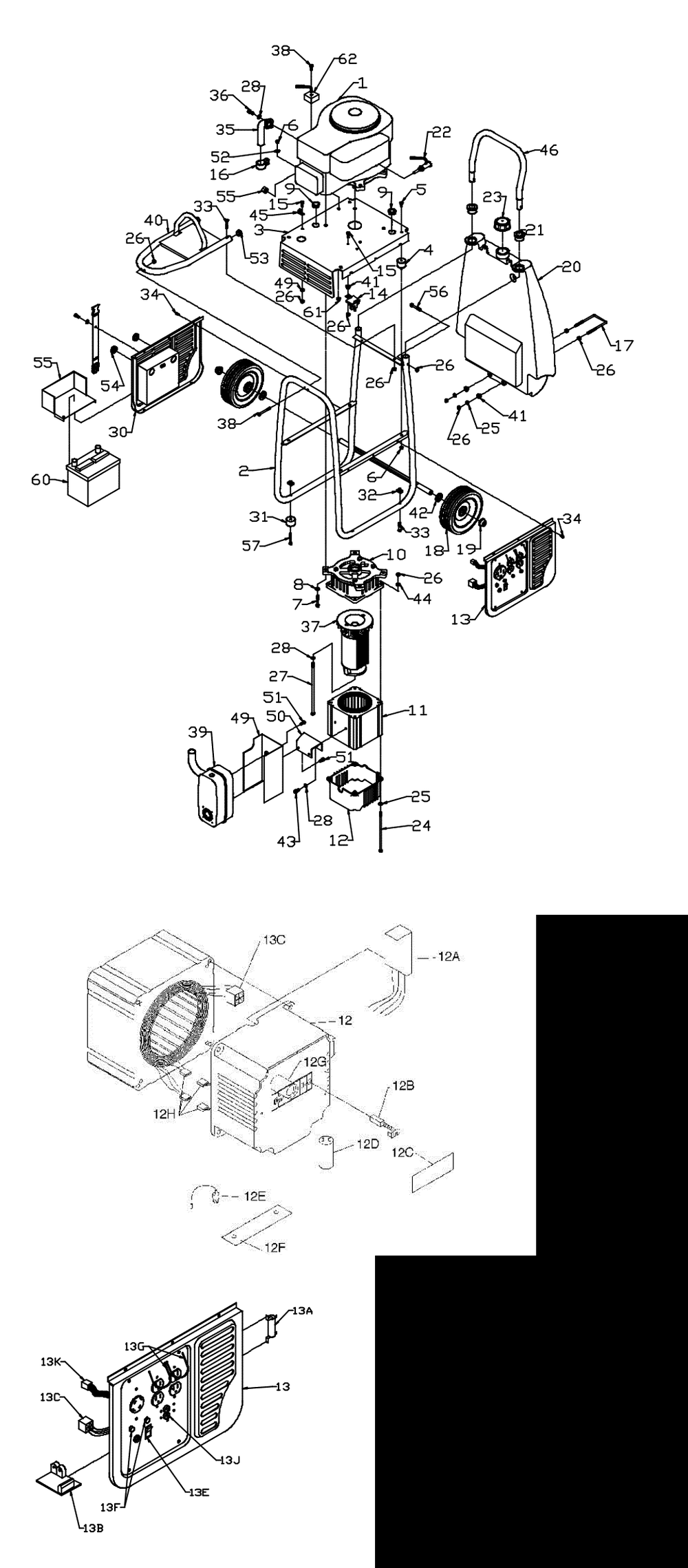 Section_1 Diagram and Parts List for PC05575238  Powermate Generator