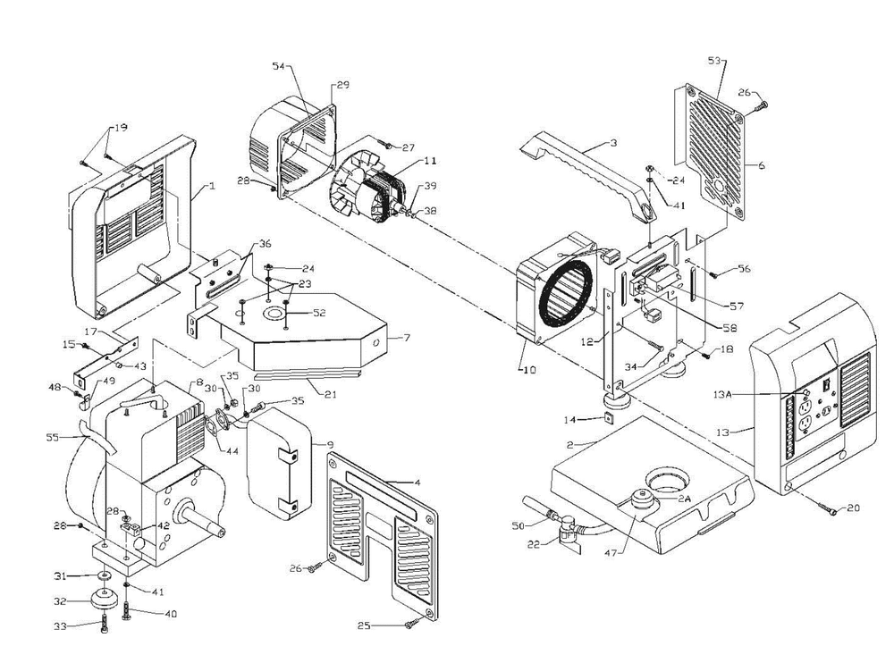 Section_1 Diagram and Parts List for PC0401850  Powermate Generator