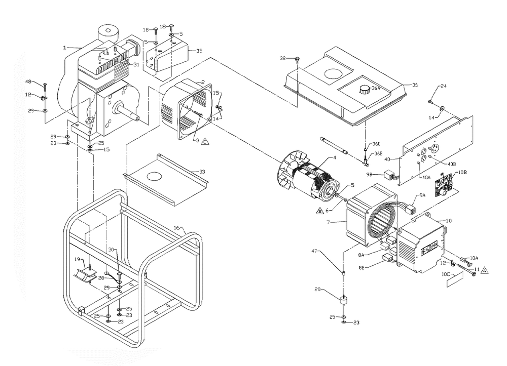 Section_1 Diagram and Parts List for PC0525303  Powermate Generator