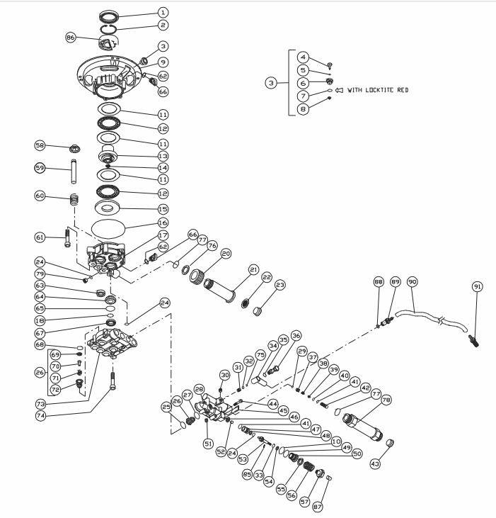 Section_2 Diagram and Parts List for PW0881800  Powermate Pressure Washer