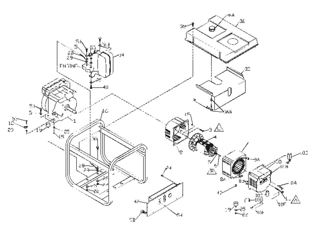 Section_1 Diagram and Parts List for PC0545005  Powermate Generator